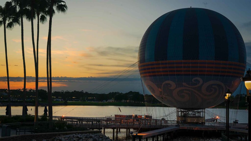 Disney Springs at night