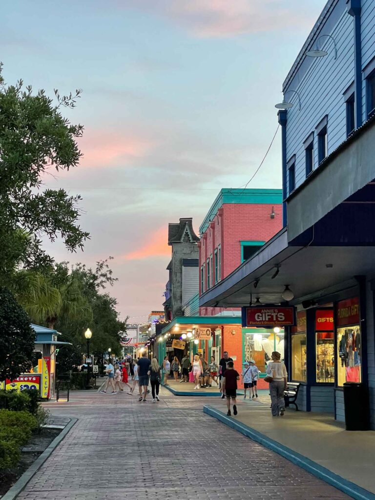 Old Town Kissimmee.  Here is a street view.  home to the only year round haunted house