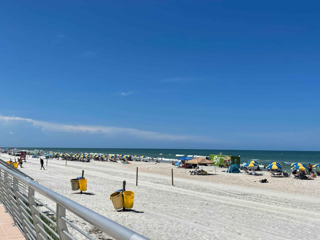 daytona beach with blue sky